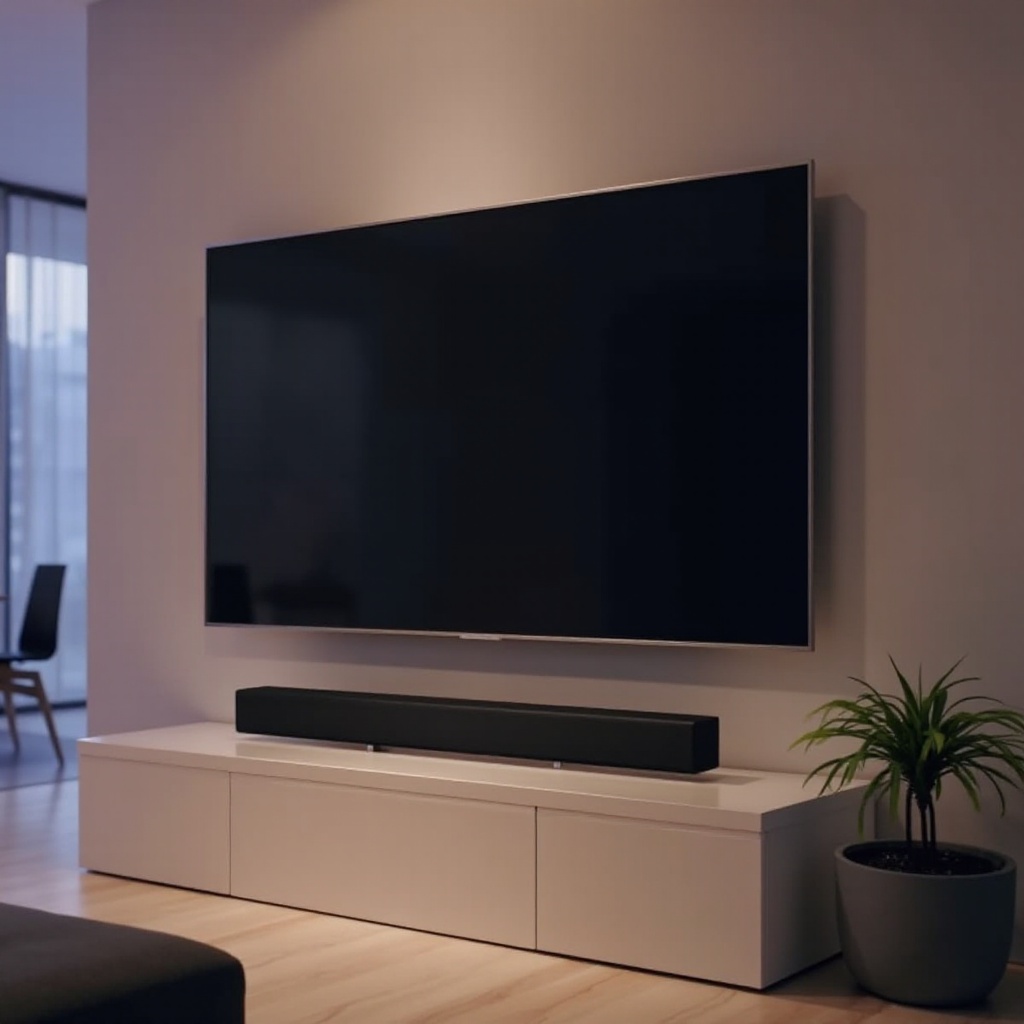 soundbar voor aan de muur gemonteerde tv