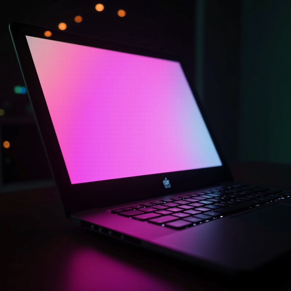 mój ekran laptopa jest różowy i zielony