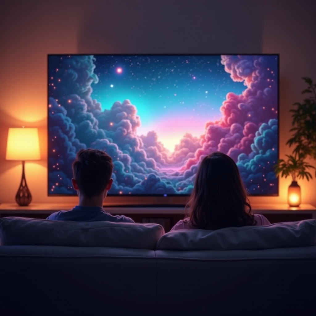 サムスンテレビの映像が揺れる