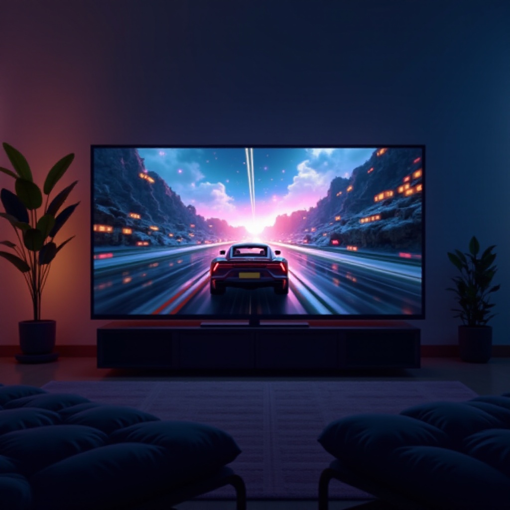 tarkennusristikolla varustettu pelitelevisio