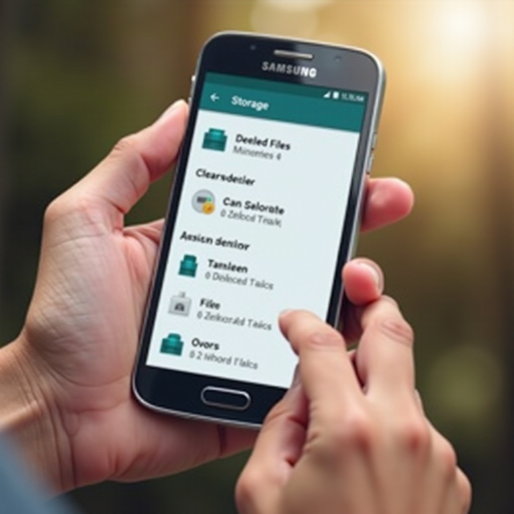 cara menghapus sampah di ponsel Samsung Galaxy saya