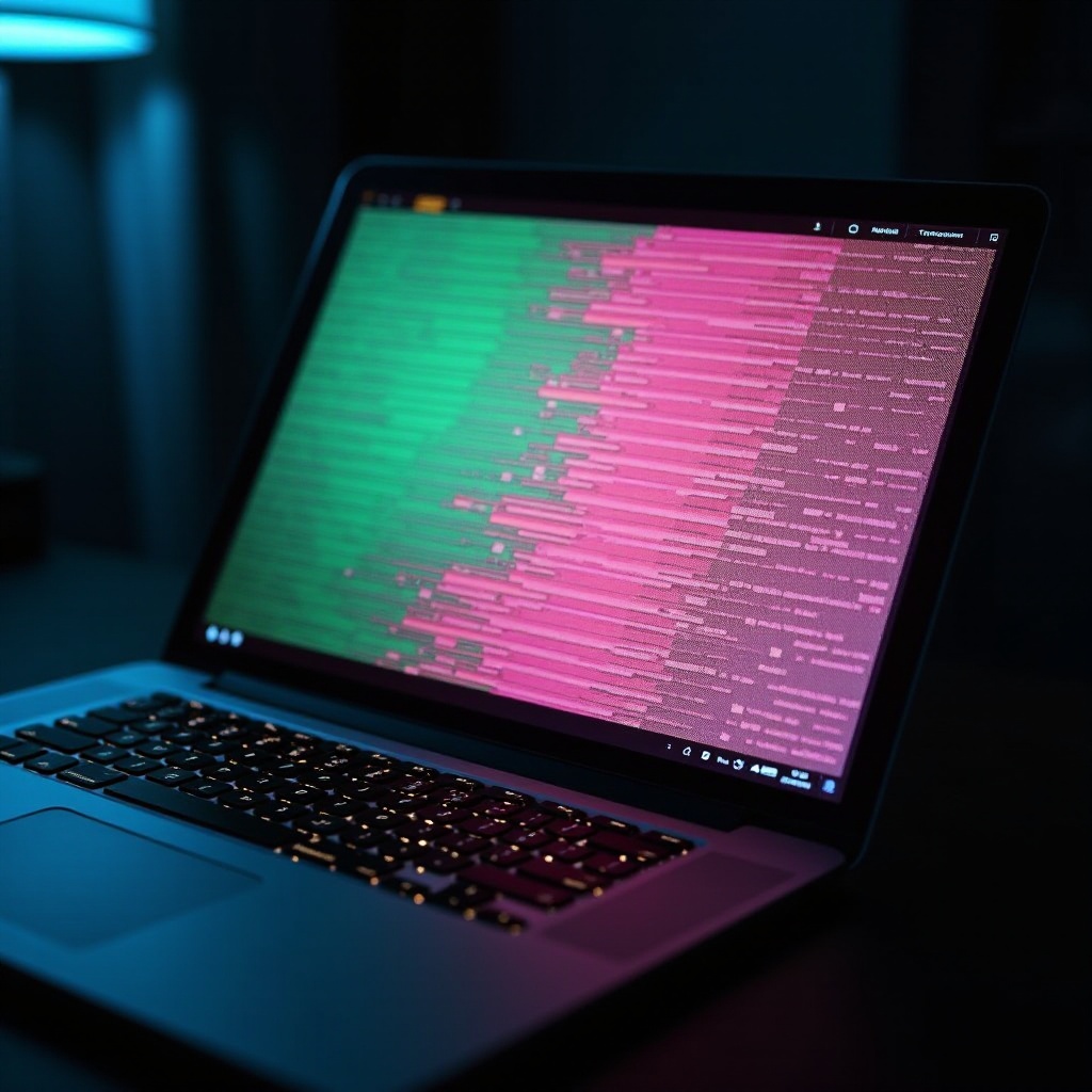 my laptop screen is pink and green