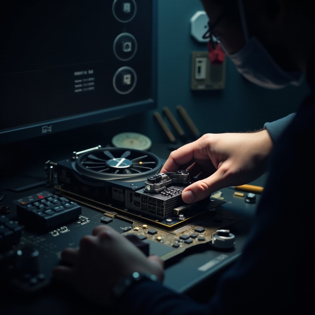 tekens van een stervende grafische kaart