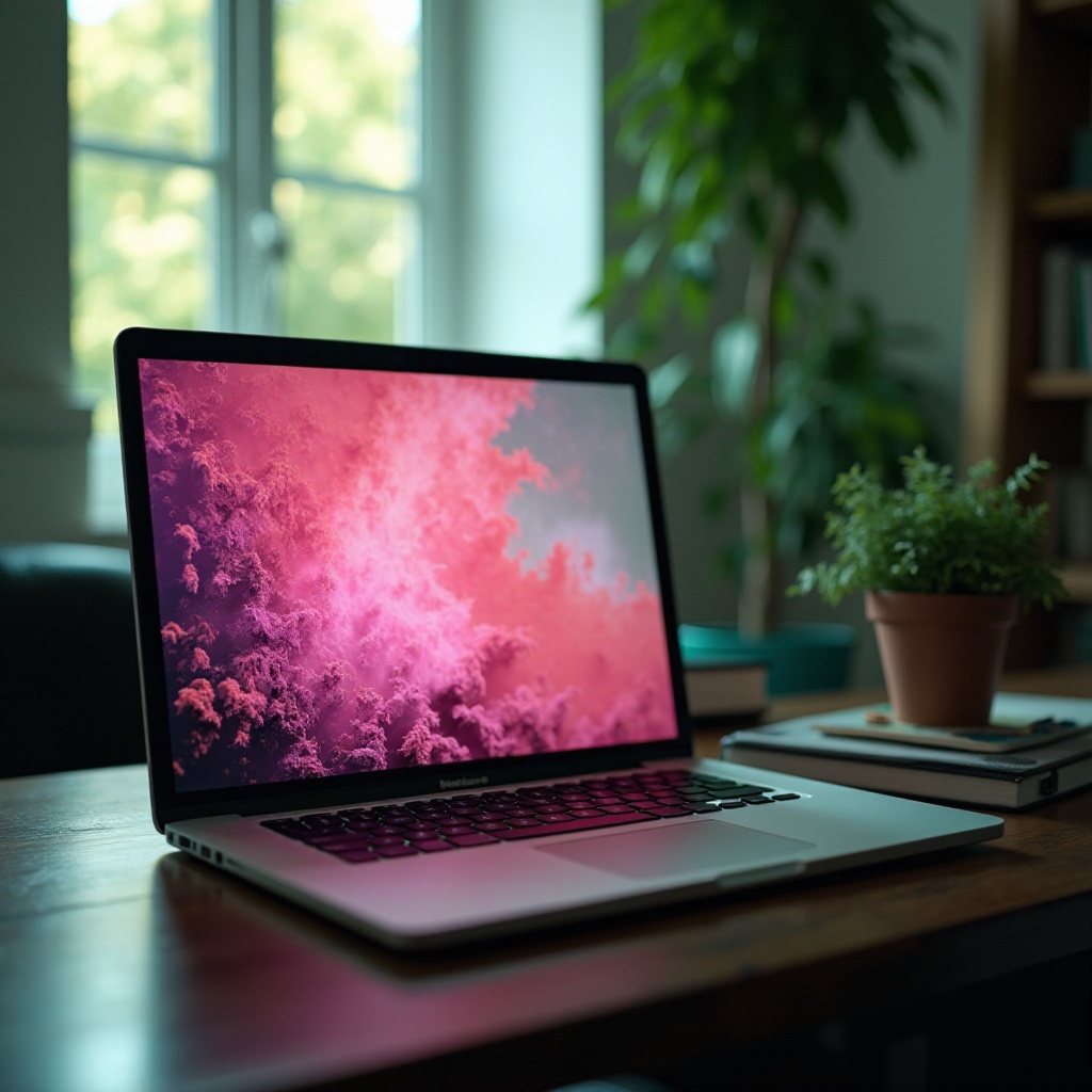 mój ekran laptopa jest różowy i zielony