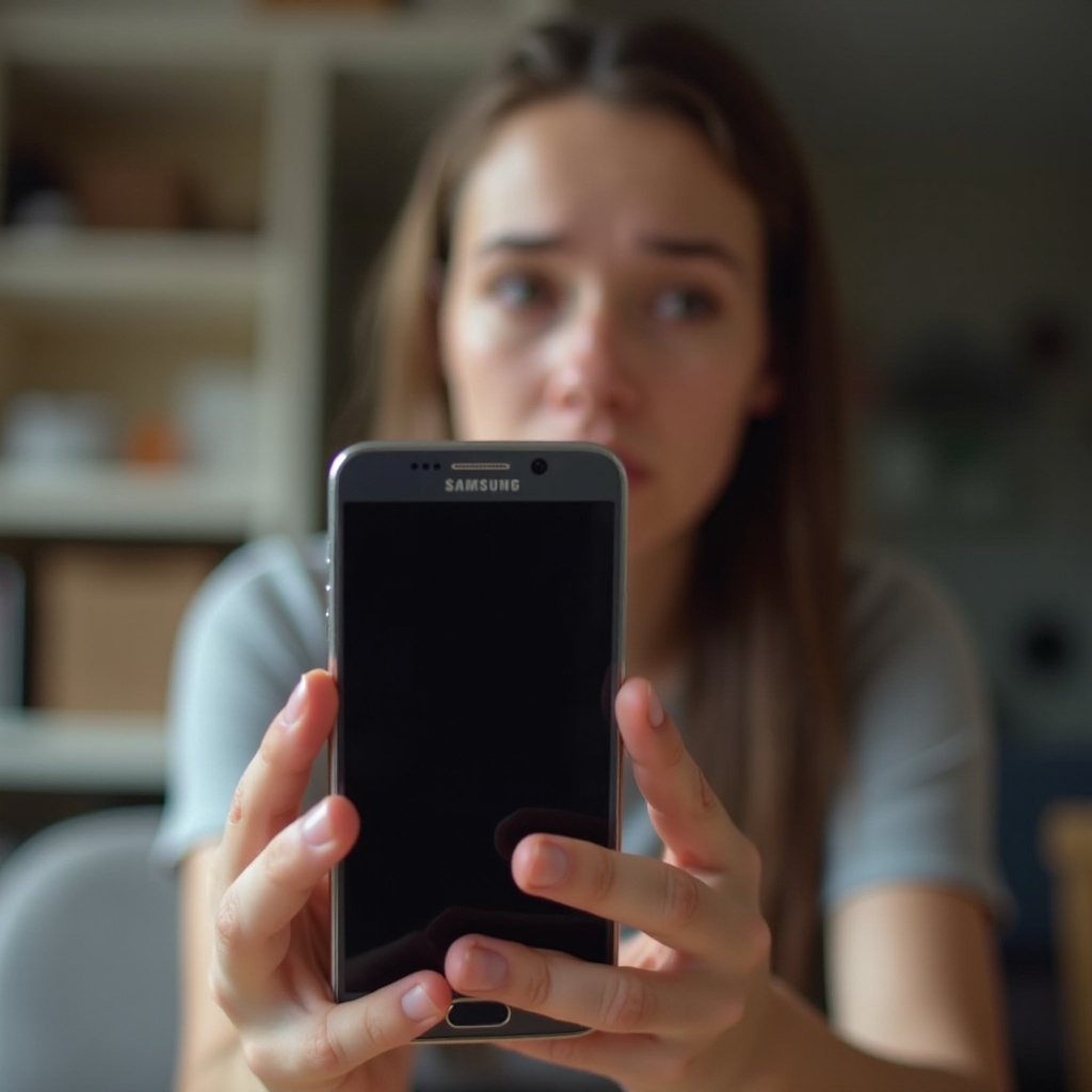 หน้าจอโทรศัพท์ซัมซุงของฉันเป็นสีดำ