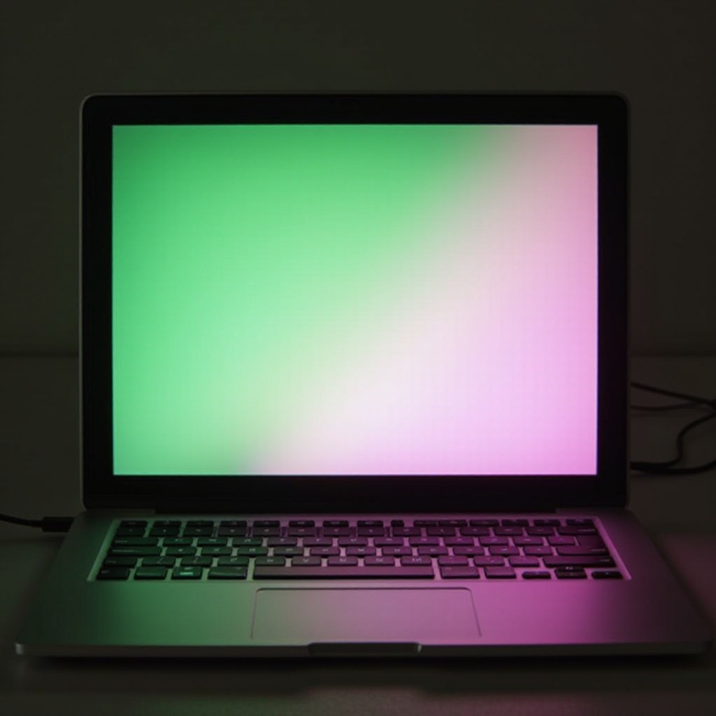 mijn laptopscherm is roze en groen