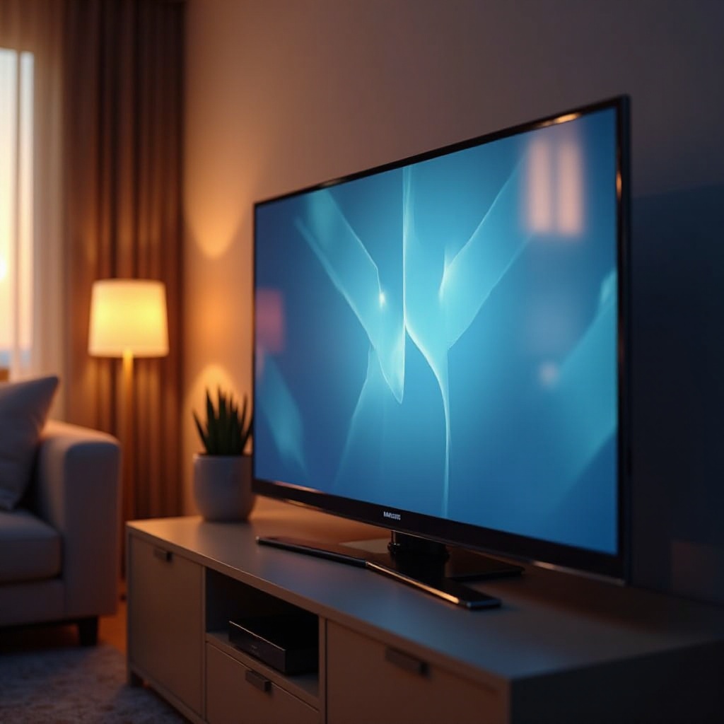 サムスンテレビの映像が揺れる